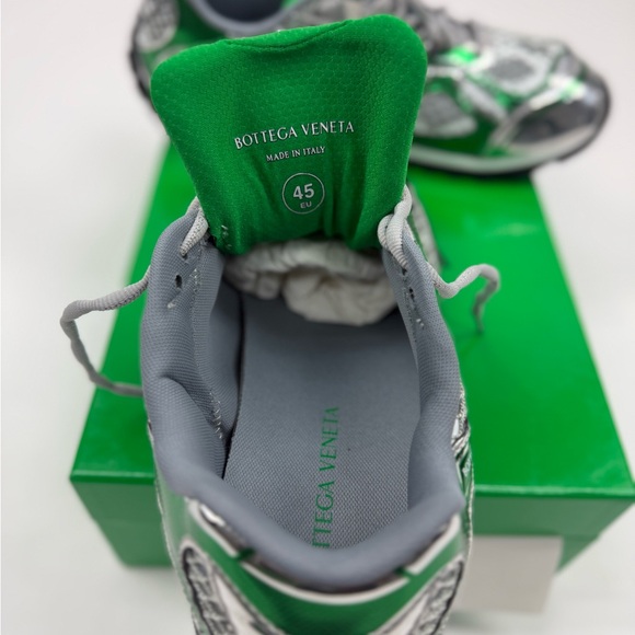 Bottega Veneta - Orbit Sneakers Silver and Green Sneakers - Picture 6 of 7